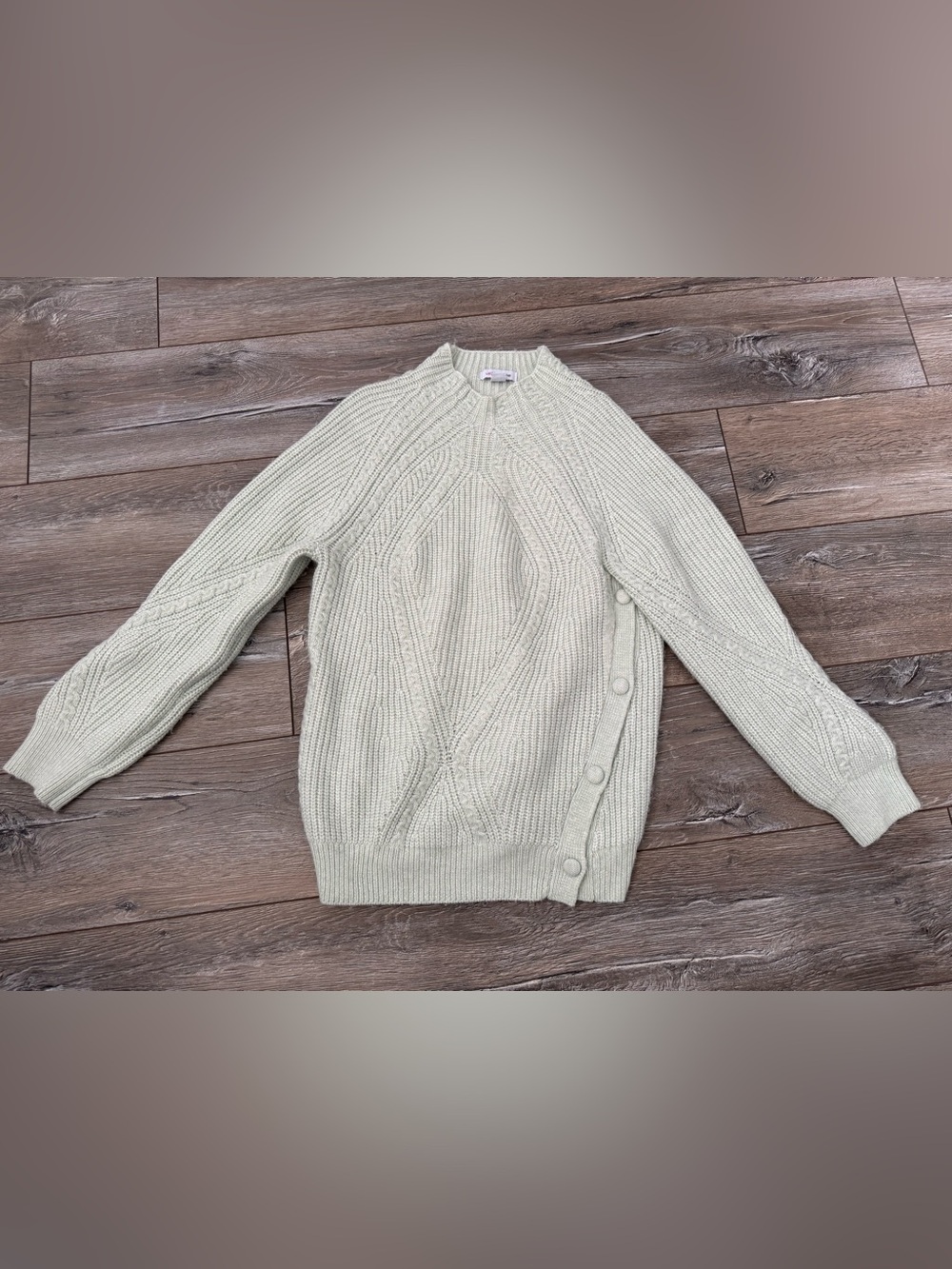 Liz Claiborne Soft Mint Green Ribbed Knit Sweater